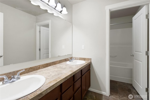 2117 197th Street Ct E, Spanaway, WA 98387 - bathroom featuring double vanity and tub / shower combination