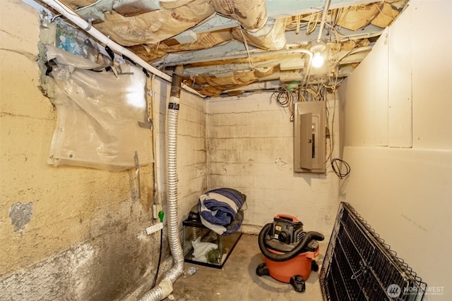 5229 S Thompson Ave, Tacoma, WA 98408 - unfinished basement featuring electric panel