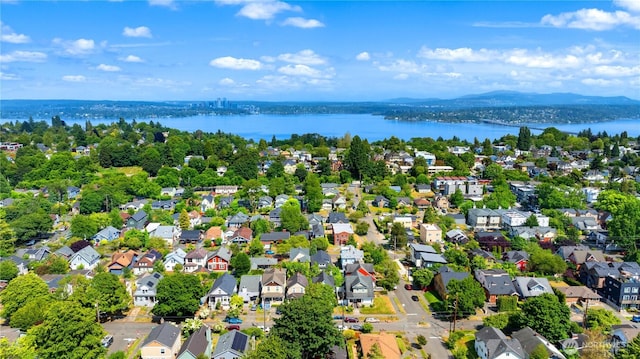 157 26th Ave, Seattle, WA 98122 - aerial view of residential area featuring a water and mountain view
