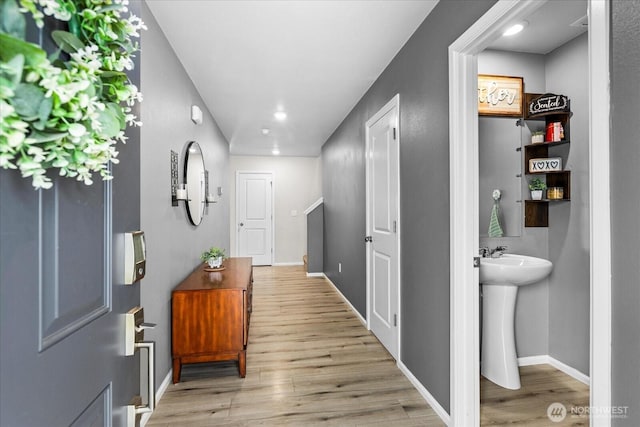 1120 15th Ave, Sultan, WA 98294 - hallway with light wood finished floors and recessed lighting