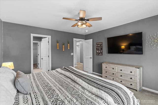 1120 15th Ave, Sultan, WA 98294 - bedroom featuring light carpet and a ceiling fan