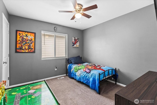 1120 15th Ave, Sultan, WA 98294 - carpeted bedroom featuring baseboards and a ceiling fan