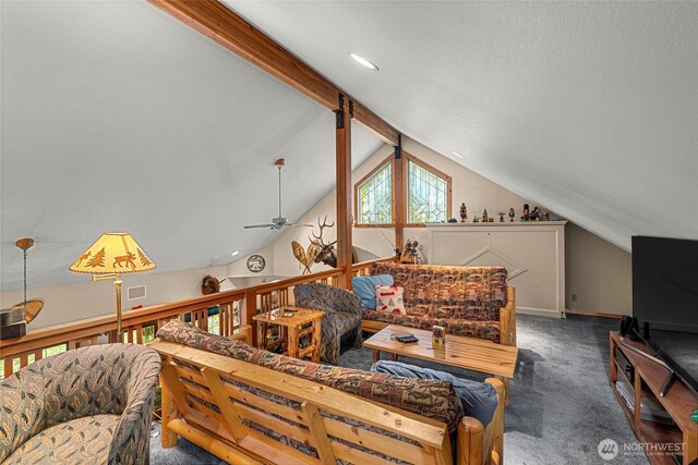 2290 Riffle Dr, Leavenworth, WA 98826 - living area featuring carpet flooring and a ceiling fan