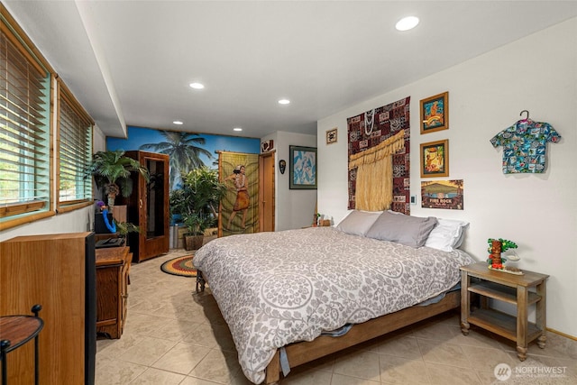 2290 Riffle Dr, Leavenworth, WA 98826 - bedroom with light tile patterned flooring and recessed lighting