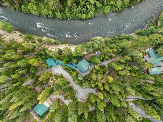 2290 Riffle Dr, Leavenworth, WA 98826 - aerial view of property and surrounding area with a large body of water