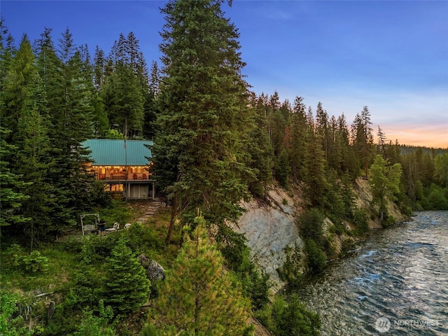 2290 Riffle Dr, Leavenworth, WA 98826 - water view featuring a heavily wooded area
