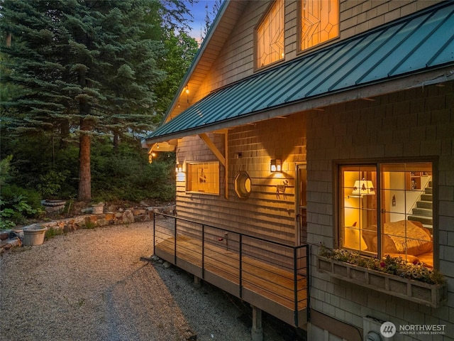 2290 Riffle Dr, Leavenworth, WA 98826 - view of home's exterior featuring a standing seam roof and a metal roof
