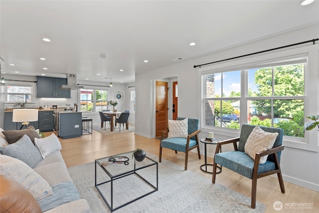 8315 24th Ave NW, Seattle, WA 98117 - living room with light wood finished floors and recessed lighting
