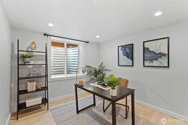 8315 24th Ave NW, Seattle, WA 98117 - office featuring light wood finished floors and recessed lighting