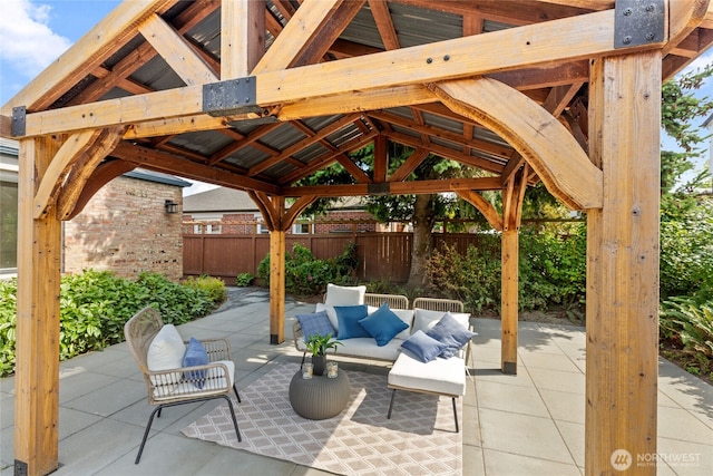 8315 24th Ave NW, Seattle, WA 98117 - view of patio featuring a gazebo and an outdoor living space