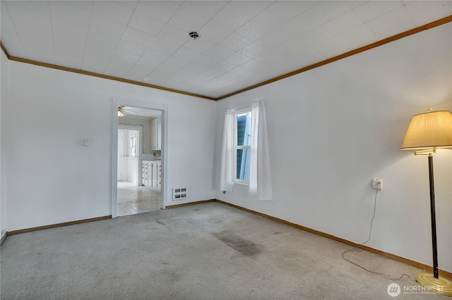 2209 S Talbot Rd, Renton, WA 98055 - carpeted empty room with ornamental molding and fire sprinkler in ceiling