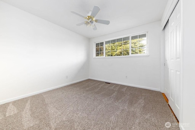 731 Maplewood Ave, Kent, WA 98030 - unfurnished bedroom with carpet floors, a closet, and ceiling fan