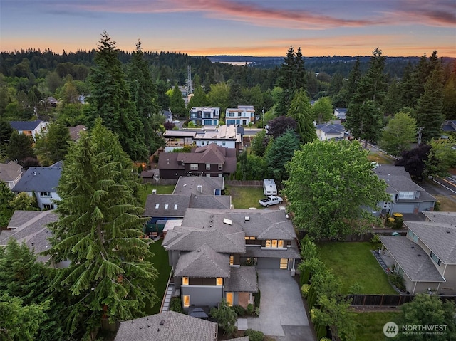 10637 128th Ave NE, Kirkland, WA 98033 - aerial view at dusk of a residential view