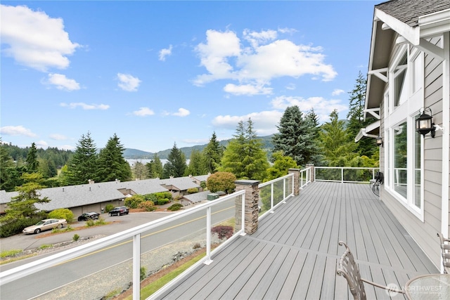 60 Marigold Dr, Bellingham, WA 98229 - wooden deck with a mountain view