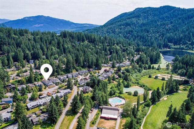 60 Marigold Dr, Bellingham, WA 98229 - drone / aerial view of a forest and a water and mountain view