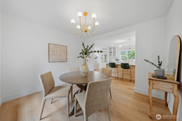 4658 N Defiance St, Tacoma, WA 98407 - dining space featuring a chandelier and light wood finished floors