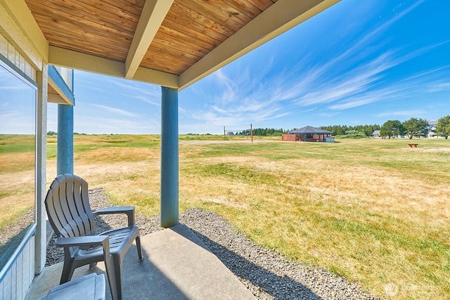 210 26th St NW Unit 201/2, Long Beach, WA 98631 - view of green lawn with a patio area