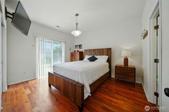 1950 K St, Walla Walla, WA 99362 - bedroom with access to exterior and wood finished floors