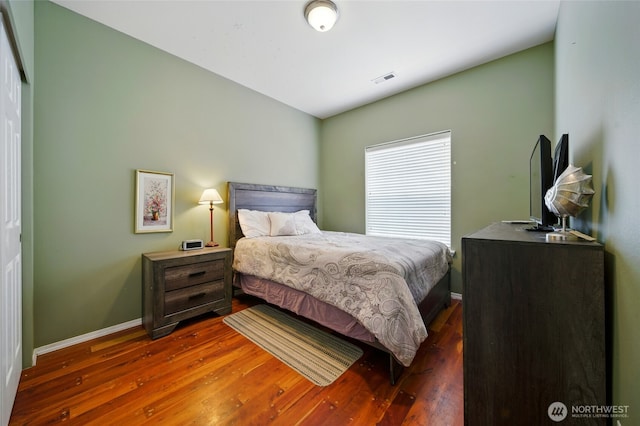1950 K St, Walla Walla, WA 99362 - bedroom featuring dark wood-type flooring and baseboards
