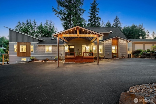 7235 20th Ave SE Unit A & B, Lacey, WA 98503 - view of front of home with board and batten siding and a deck