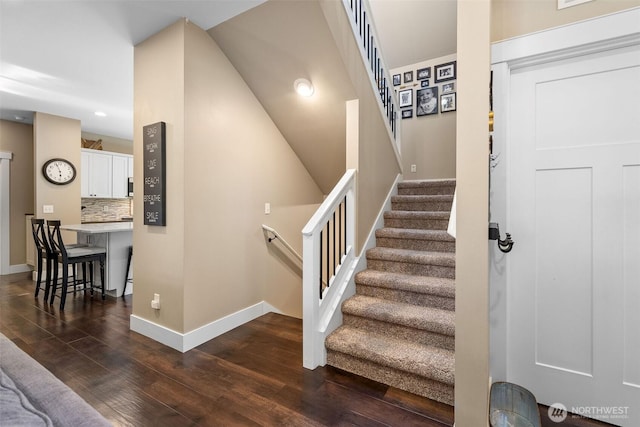 7235 20th Ave SE Unit A & B, Lacey, WA 98503 - stairway with wood finished floors and recessed lighting