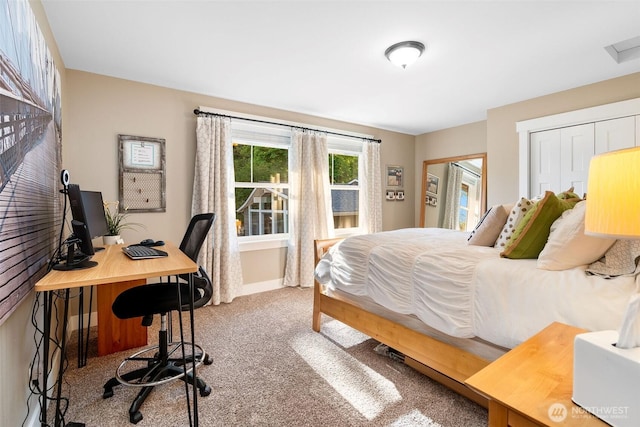 7235 20th Ave SE Unit A & B, Lacey, WA 98503 - carpeted bedroom with a desk and baseboards