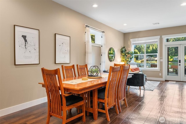 7235 20th Ave SE Unit A & B, Lacey, WA 98503 - dining space with healthy amount of natural light, wood finished floors, and recessed lighting