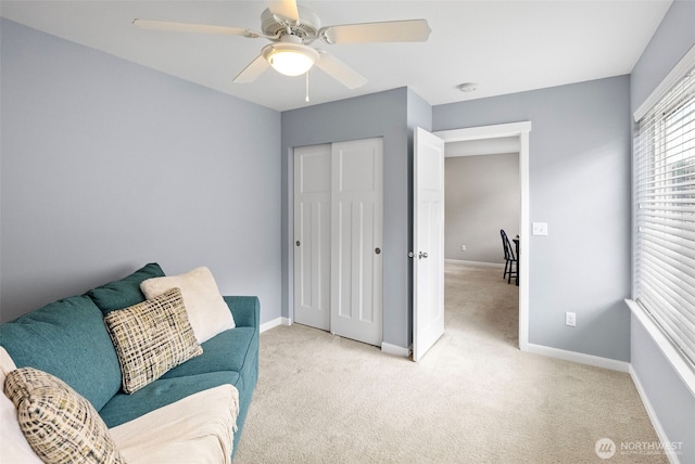 1897 Claret Loop NW, Poulsbo, WA 98370 - sitting room featuring light colored carpet and ceiling fan
