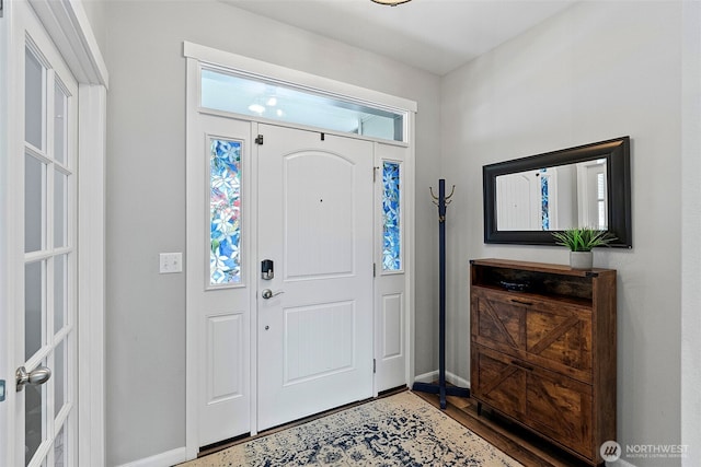 1897 Claret Loop NW, Poulsbo, WA 98370 - foyer entrance with baseboards and wood finished floors