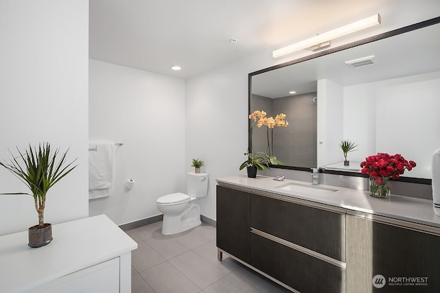 1808 Minor Ave Unit 3005, Seattle, WA 98101 - bathroom featuring vanity, tile patterned floors, and recessed lighting