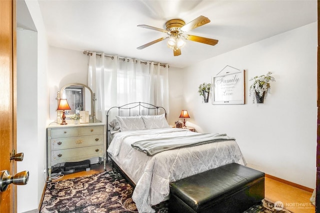 407 Offut Dr, Moses Lake, WA 98837 - bedroom featuring baseboards and ceiling fan