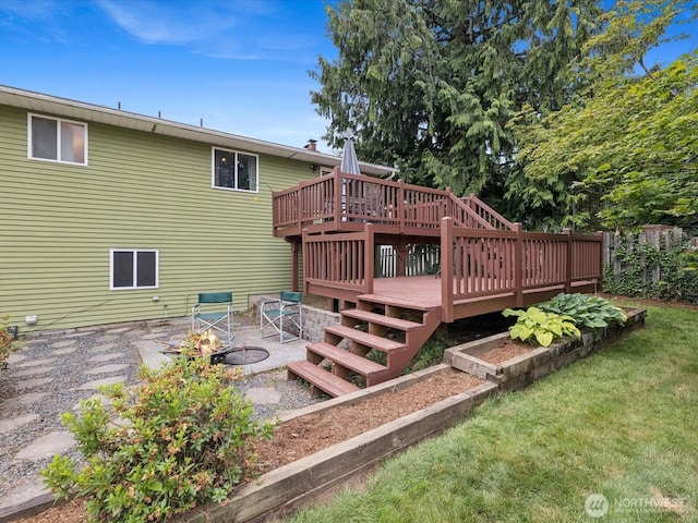 2613 172nd Pl SE, Bothell, WA 98012 - back of property with a deck, a patio, and a yard