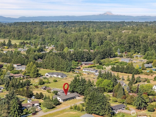 61 Cricket Ln, Sequim, WA 98382 - bird's eye view of a forest and a mountainous background
