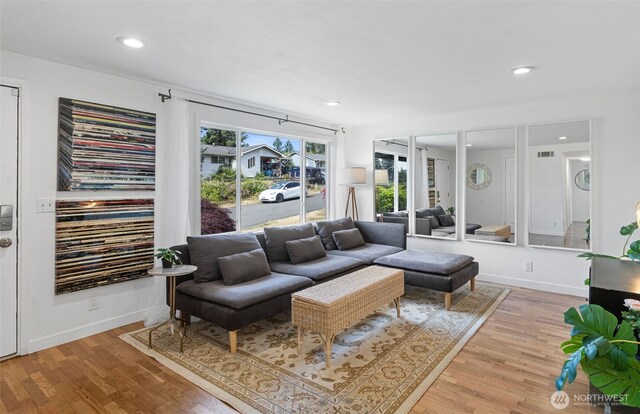 12629 SE 169th St, Renton, WA 98058 - living room featuring light wood finished floors and recessed lighting