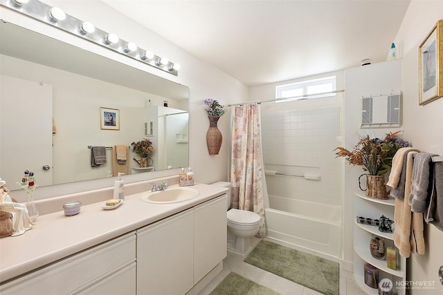 11008 36th Ave Court E, Tacoma, WA 98446 - bathroom featuring vanity, tile patterned flooring, and shower / bath combo