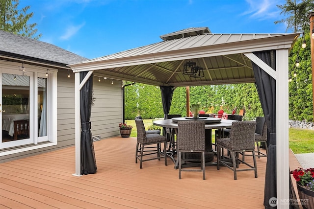 9512 Woods Pl, Snohomish, WA 98296 - deck with a gazebo and outdoor dining space