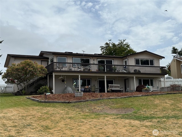 440 W Nelson Rd, Sequim, WA 98382 - rear view of house with a deck and stairs