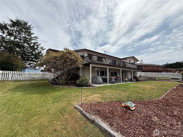 440 W Nelson Rd, Sequim, WA 98382 - back of house with stairs, a deck, and a patio
