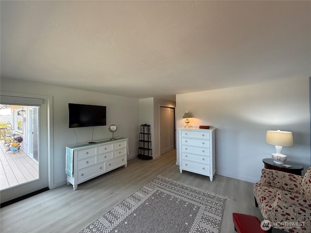 440 W Nelson Rd, Sequim, WA 98382 - bedroom featuring wood finished floors and access to exterior