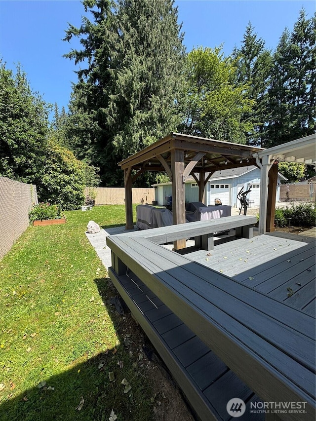 8329 20th St SE, Lake Stevens, WA 98258 - wooden terrace with a fenced backyard