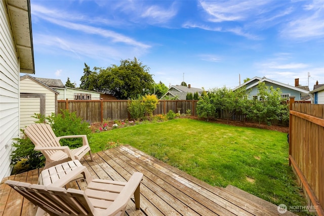 2304 F St, Bellingham, WA 98225 - wooden terrace with a fenced backyard