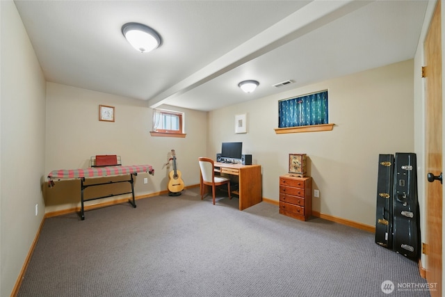 634 University St, Walla Walla, WA 99362 - carpeted home office featuring baseboards