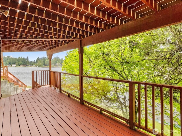 2519 Carpenter Rd, Lacey, WA 98503 - deck featuring a water view