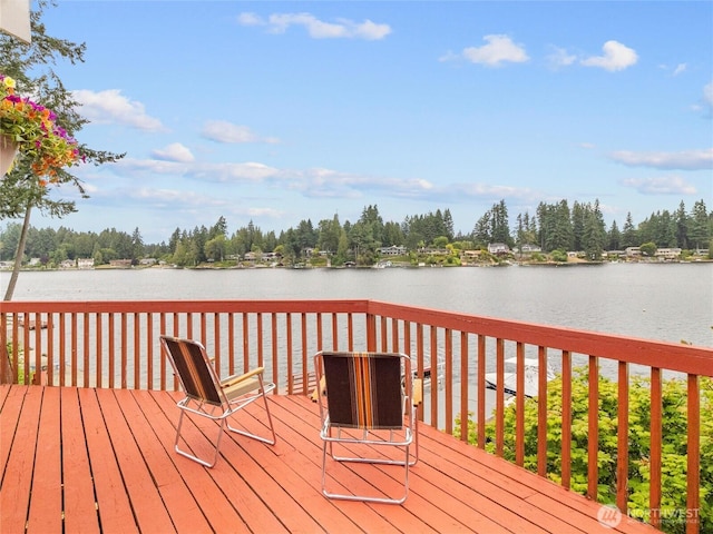 2519 Carpenter Rd, Lacey, WA 98503 - deck featuring a water view