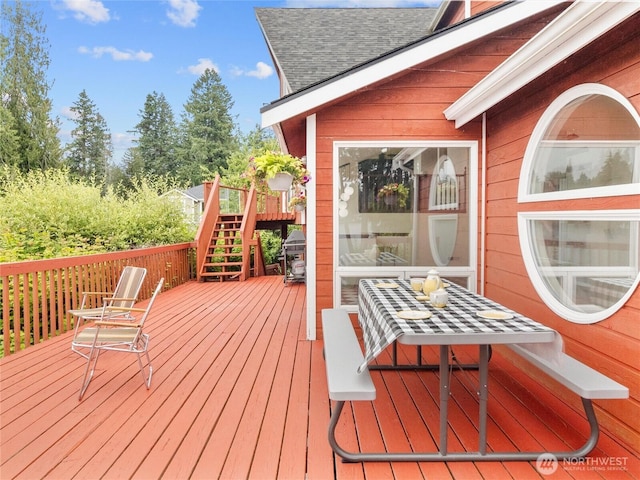 2519 Carpenter Rd, Lacey, WA 98503 - wooden deck with stairs