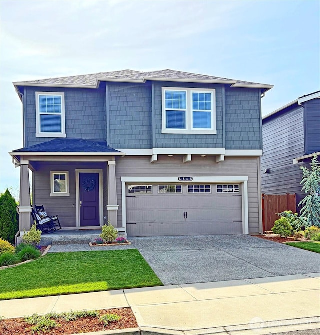5845 Waverly Rd SW, Port Orchard, WA 98367 - view of front of house with a garage, covered porch, and driveway