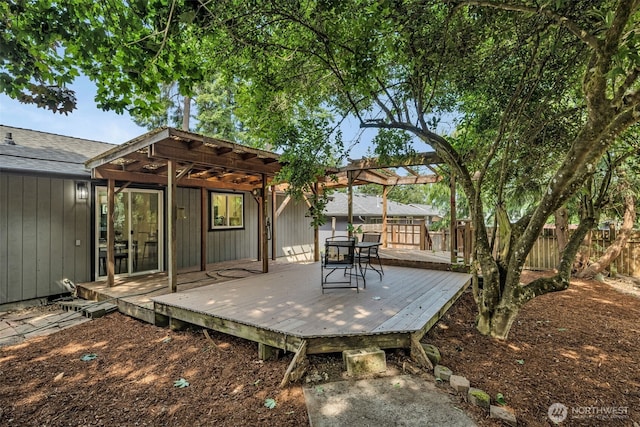 7040 SE Truman St, Port Orchard, WA 98366 - wooden terrace with a pergola and outdoor dining area