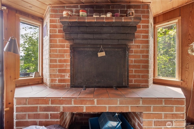 9368 S Lakeshore Rd, Chelan, WA 98816 - detailed view of a fireplace and wooden walls
