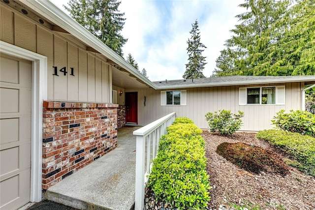 141 Leslie Ln, Sequim, WA 98382 - doorway to property featuring brick siding