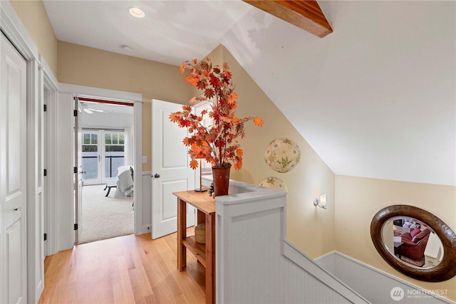 15320 Cedar Brae, Leavenworth, WA 98826 - hall with light wood-style flooring and recessed lighting
